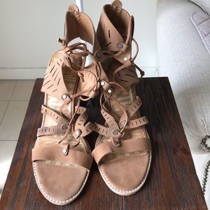 New! Dolce Vita Brown Lace Up Heels